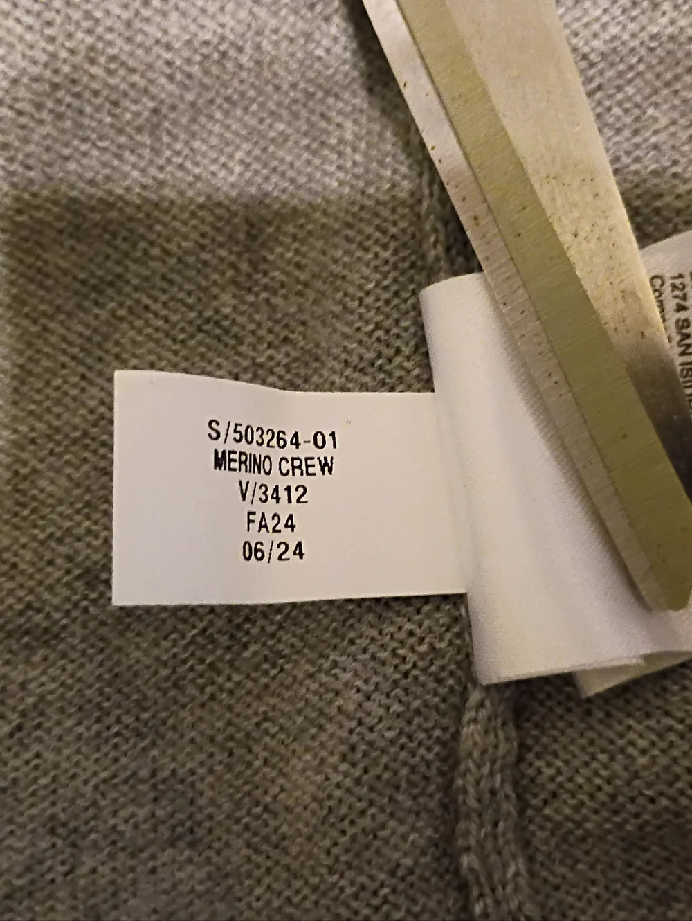 Banana Republic Men's Gray Crewneck Sweater 100% Laine Merino Wool Sz L‎